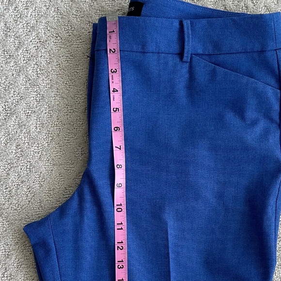 Talbots Hampshire Straight Leg Ankle Pants Blue Classic Office Size 14 NWT - Picture 15 of 16